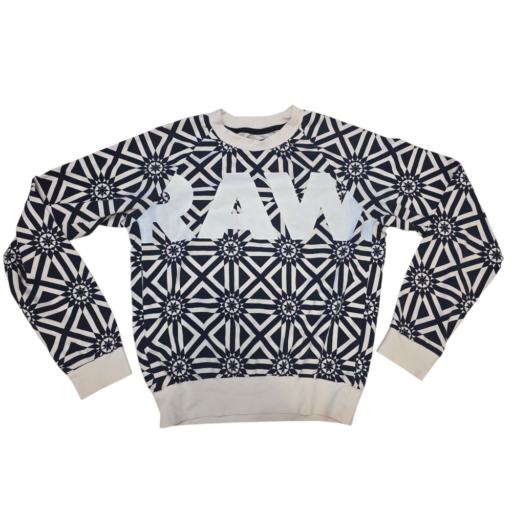 G-Star Raw Geometric Pattern Sweatshirt- XS Oversized